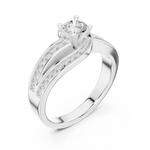 Gold Ring LR-0292, White Gold, view 2