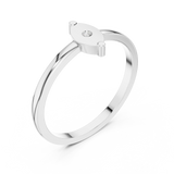 Gold Ring DDLR-466, White Gold, view 2