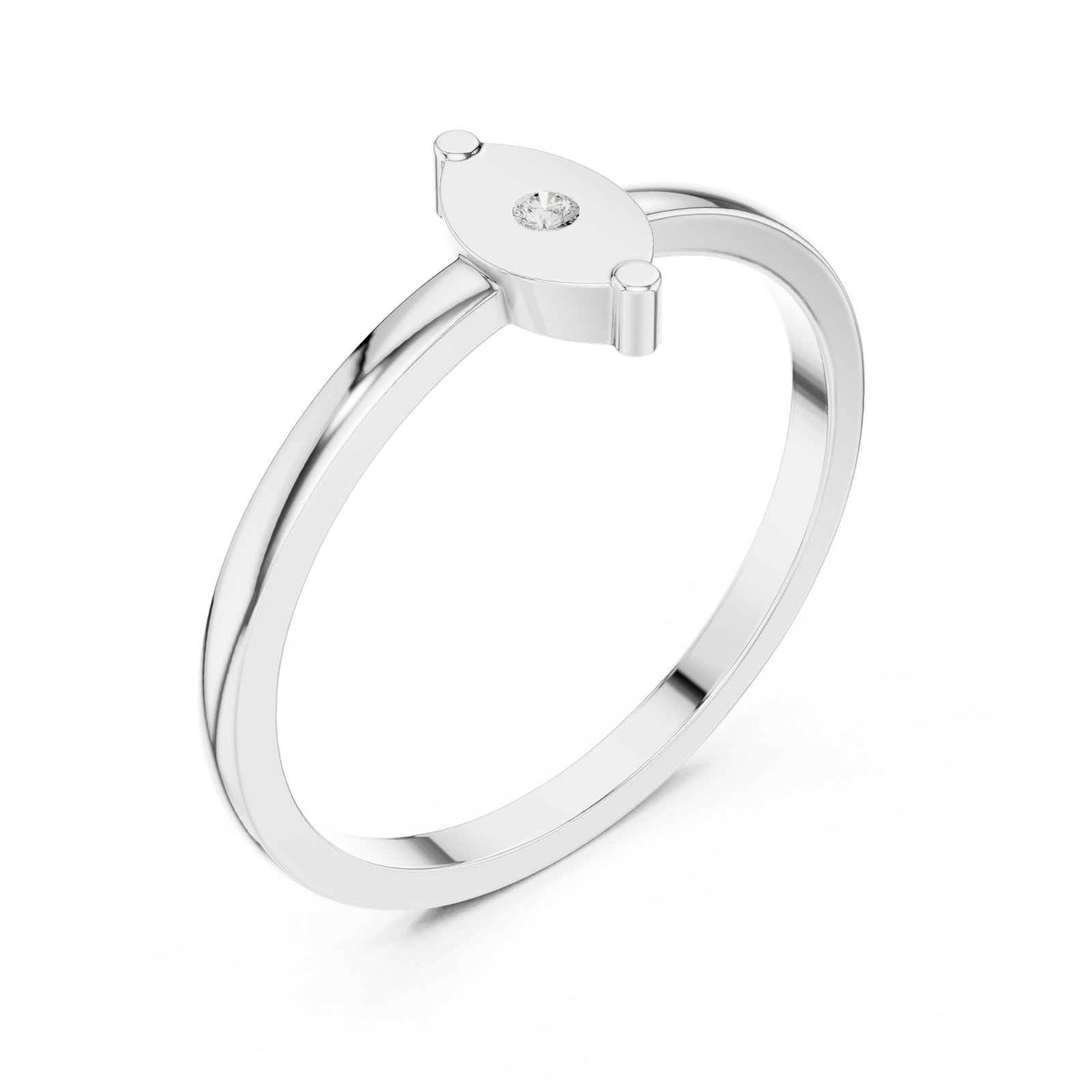 Gold Ring DDLR-466, White Gold, view 2