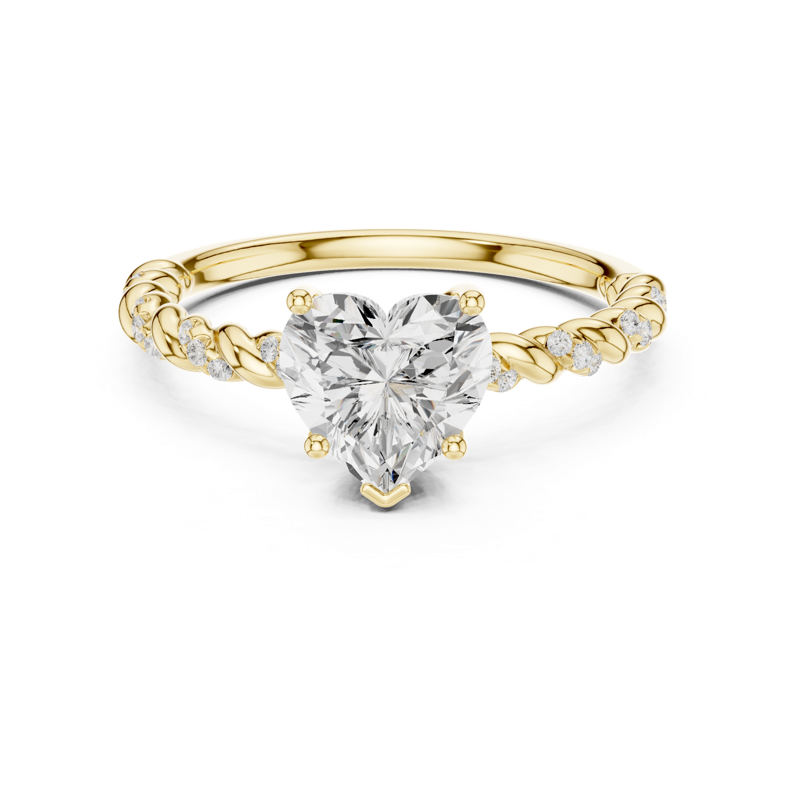 Gold Ring DDLR-396, Yellow Gold, view 4