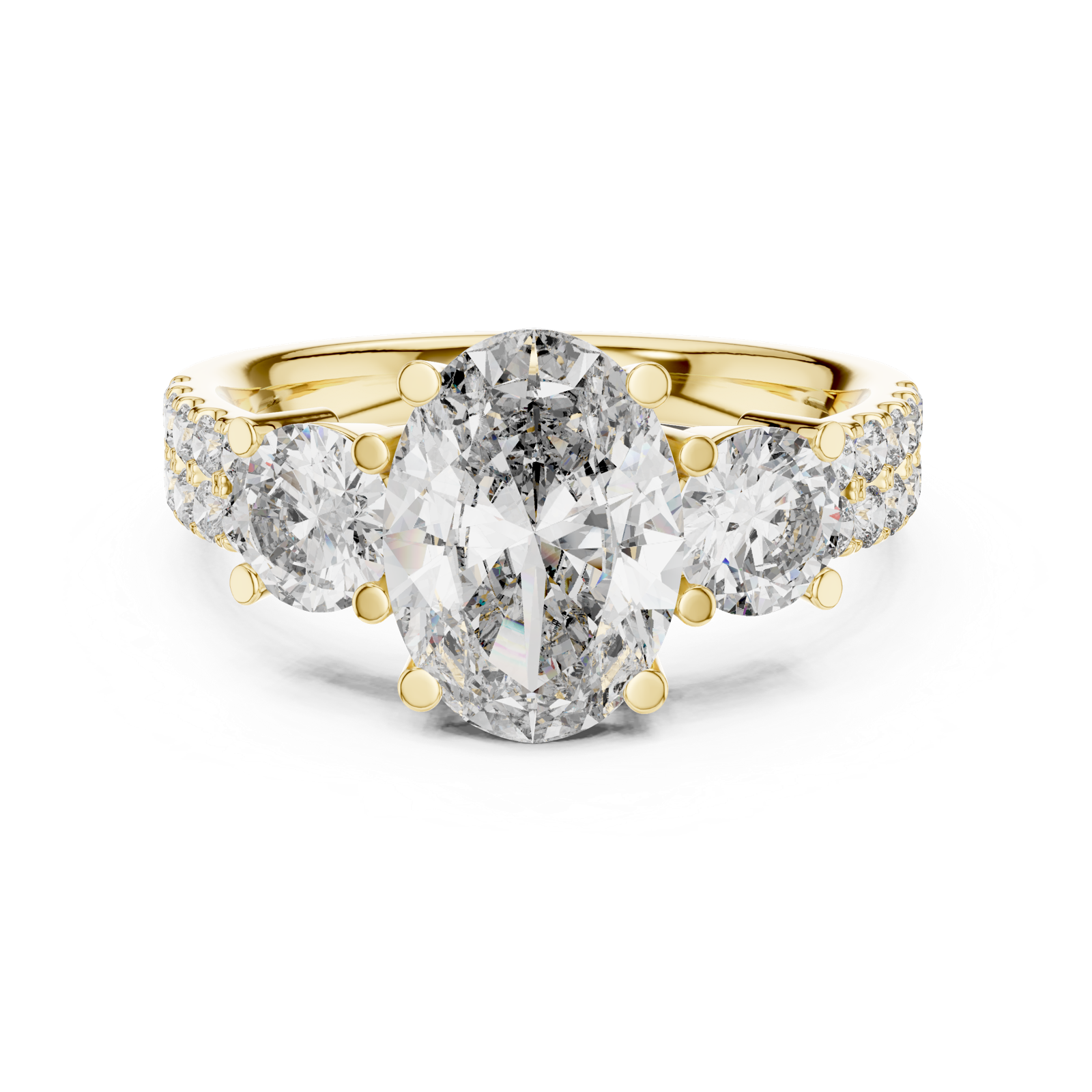 Gold Ring L03-689, Yellow Gold, view 4