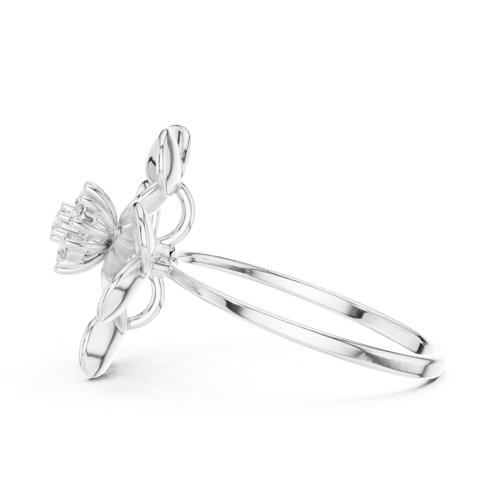 Gold Ring 1 (160), White Gold, view 3
