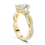 Gold Ring DDLR-281, Oval center stone, Yellow Gold, view 1