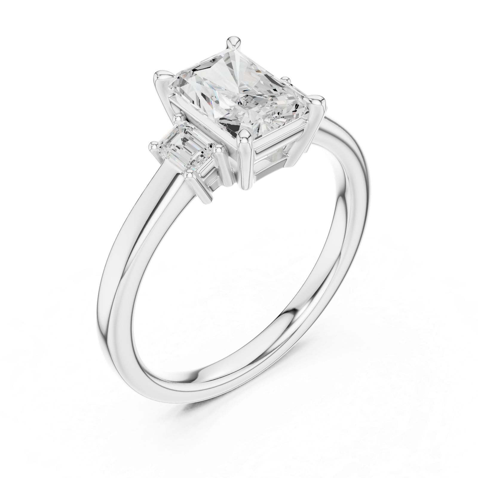 Gold Ring DDLR-906, White Gold, view 2