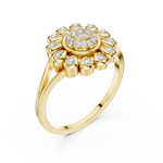 Gold Ring DR-6295, Yellow Gold, view 2