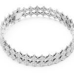 14K Solid Gold Lab Diamond Bracelet, White Gold, view 2