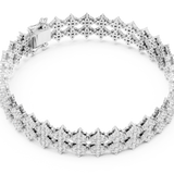 14K Solid Gold Lab Diamond Bracelet, White Gold, view 2