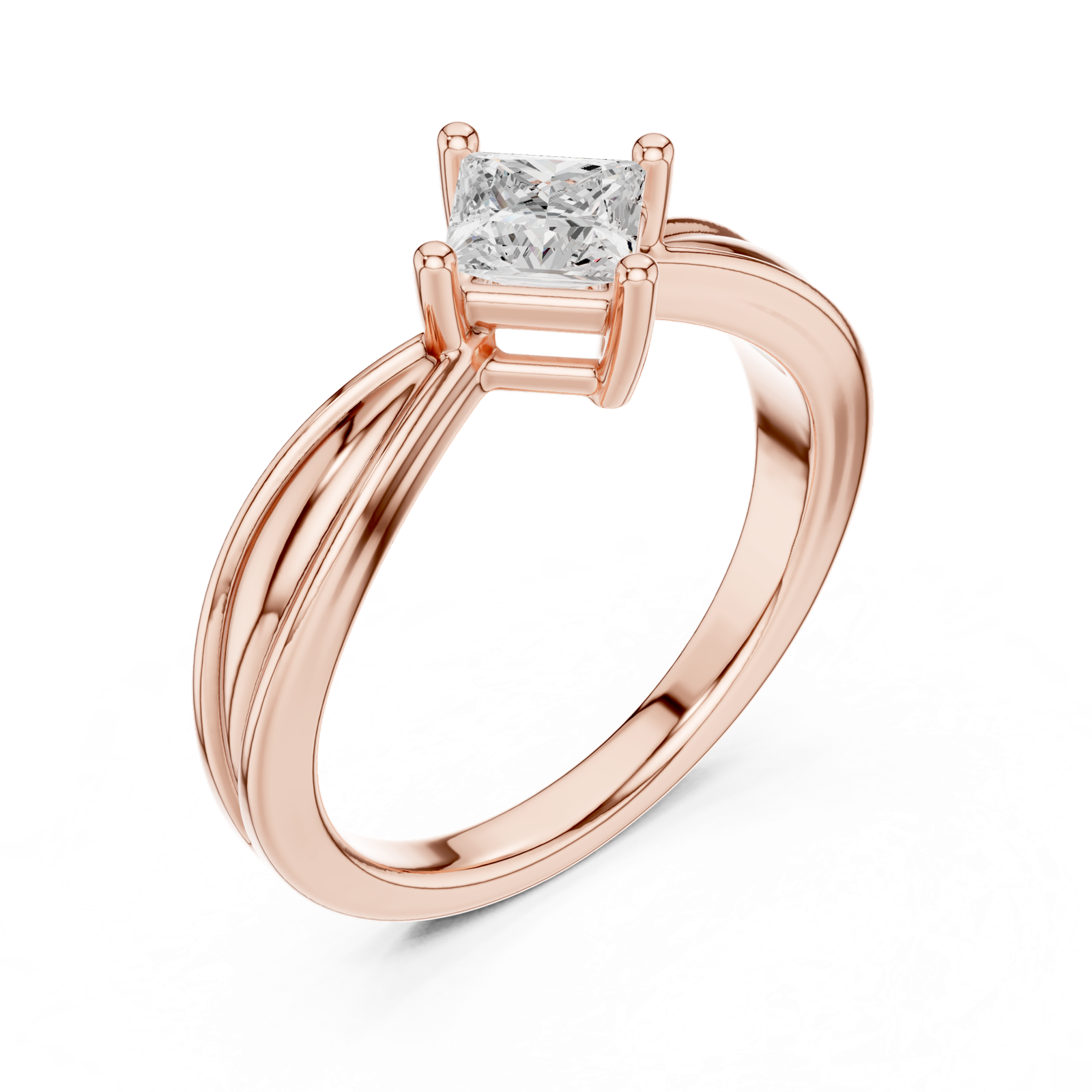 Gold Ring DDLR-527, Rose Gold, view 2