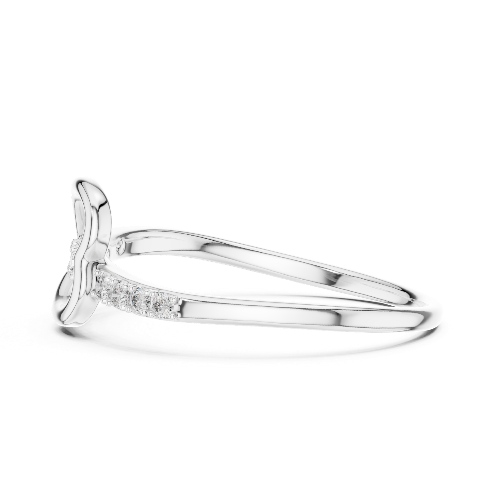 Gold Ring 12-10026@L, White Gold, view 3