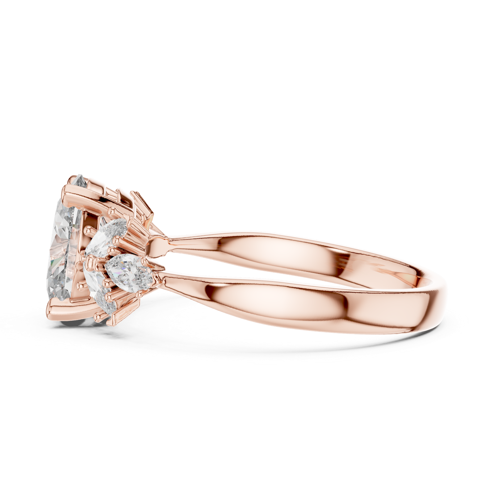 Gold Ring 20-10002L, Rose Gold, view 3