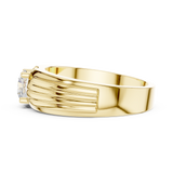 14K Solid Gold Lab Diamond Solitaire Ring, Yellow Gold, view 3