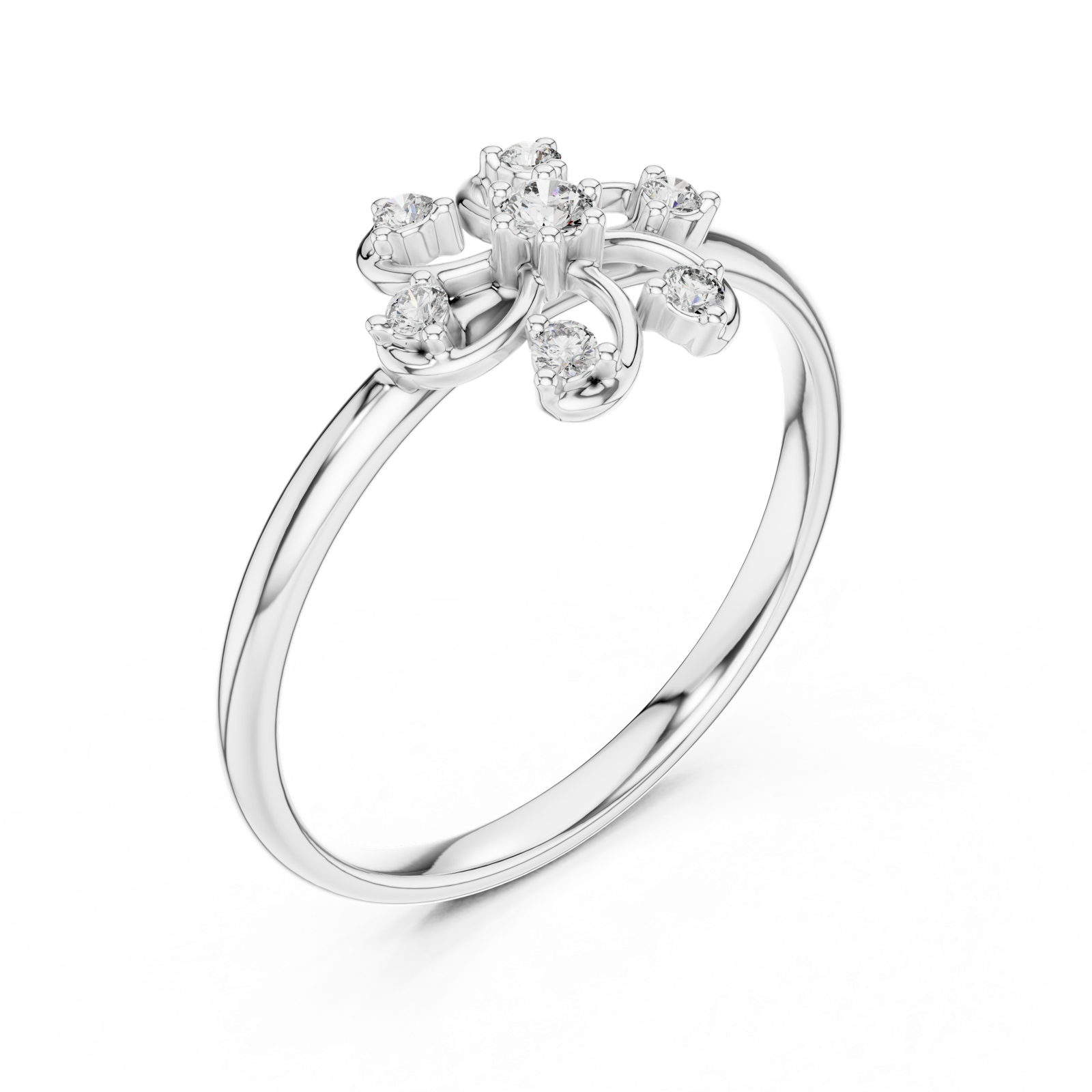 Gold Ring 1 (367), White Gold, view 2