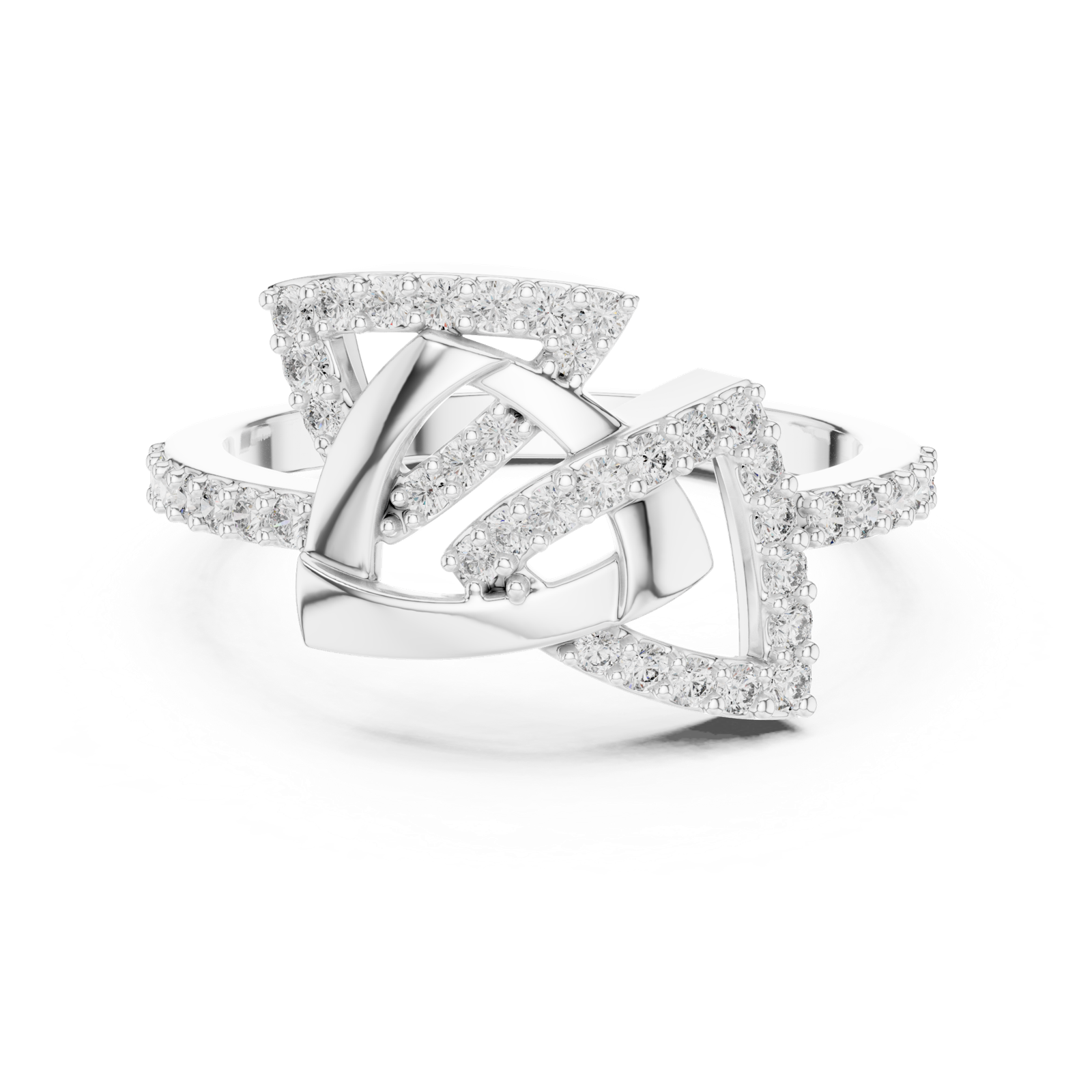 Gold Ring LR-01 (83), White Gold, view 4