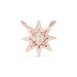 14K Solid Gold Lab Diamond Star Pendant Necklace, Rose Gold
