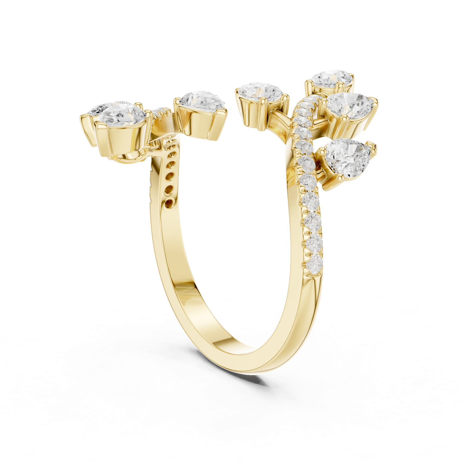 Gold Ring DDLR-852, Yellow Gold, view 1
