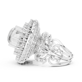 Gold Ring DDLR-748, White Gold, view 3