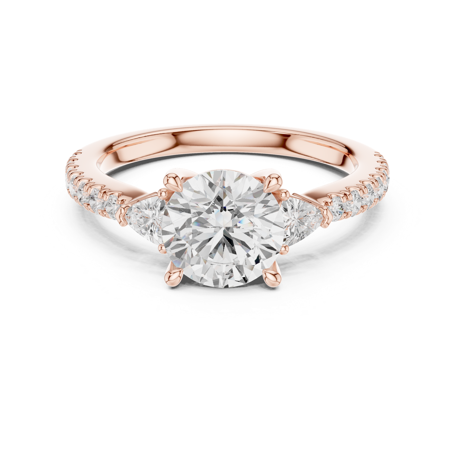 Gold Ring DDLR-863, Rose Gold, view 4