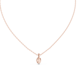 14K Solid Gold Lab Diamond Solitaire Pendant Necklace, Rose Gold, view 4