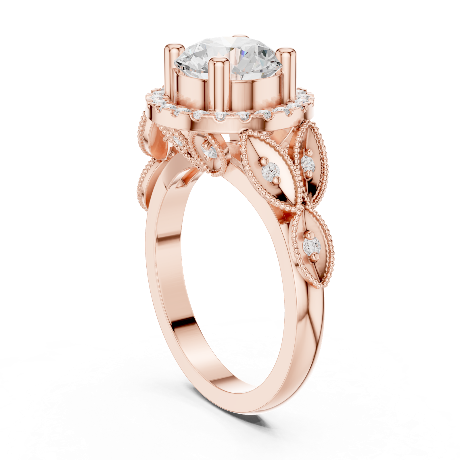 Gold Ring DDLR-408, Rose Gold