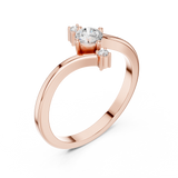 Gold Ring DDLR-831, Rose Gold, view 2