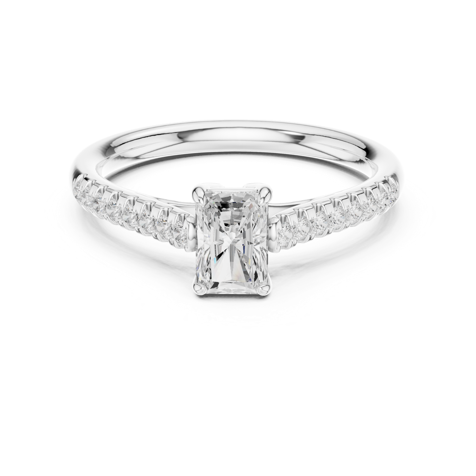 Gold Ring DDLR-587, White Gold, view 4