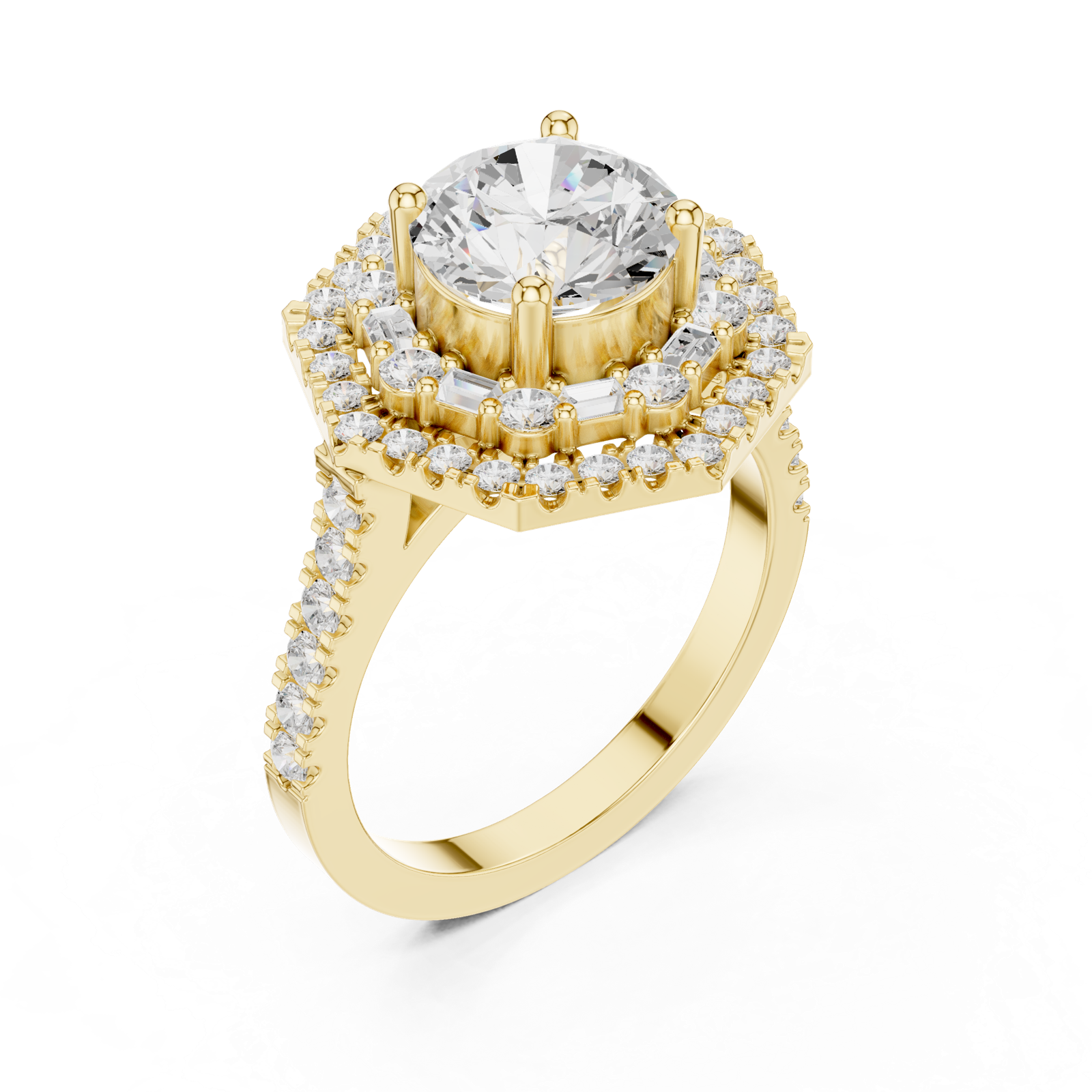 Gold Ring DDLR-326, Yellow Gold, view 2
