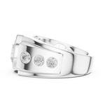 Gold Men's Ring GGR-0003, White Gold, view 3
