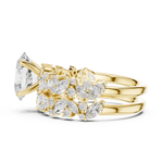 Gold Ring DDLR-443, Oval center stone, Yellow Gold, view 3