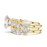 Gold Ring DDLR-443, Oval center stone, Yellow Gold, view 3
