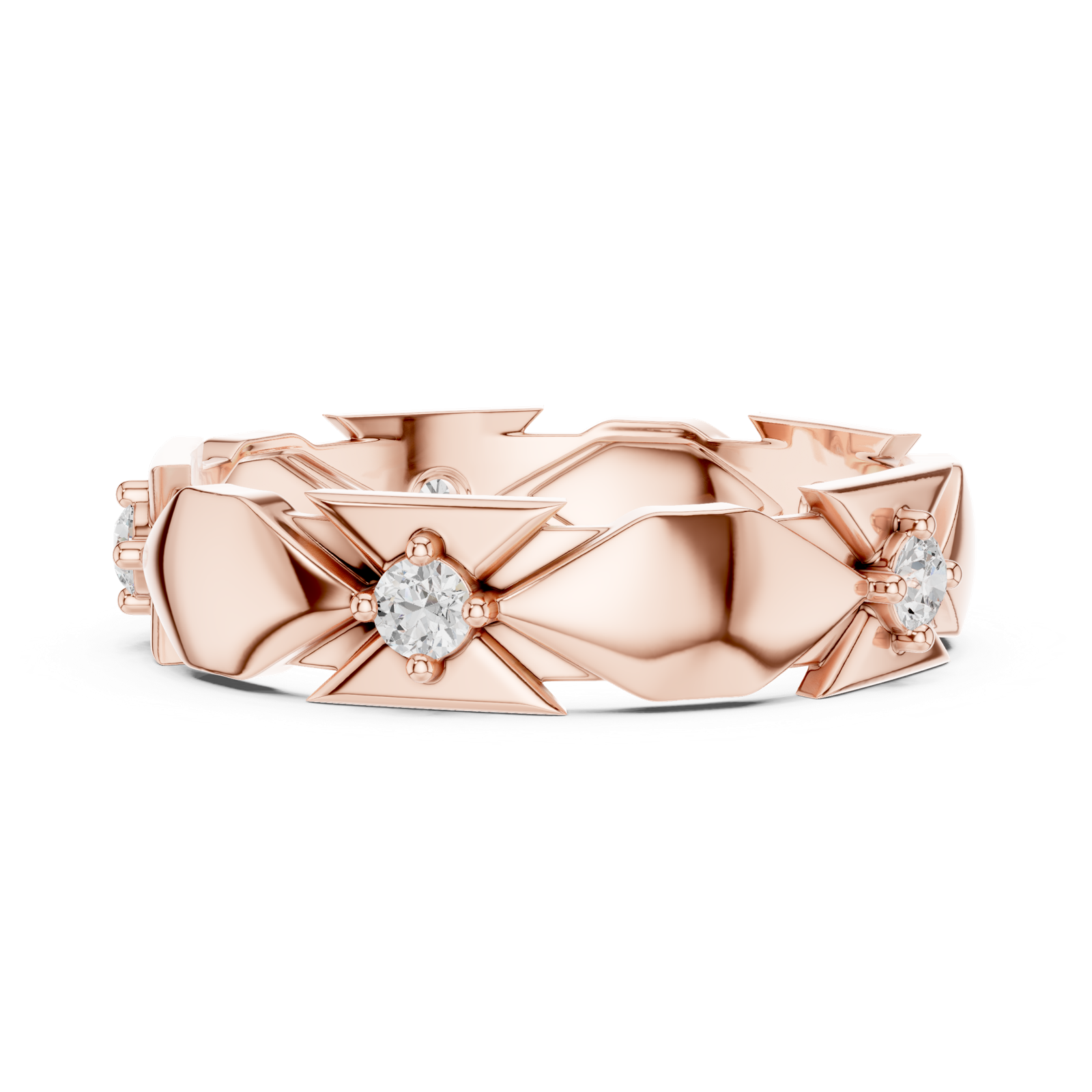 Gold Ring L22-R4, Rose Gold, view 3