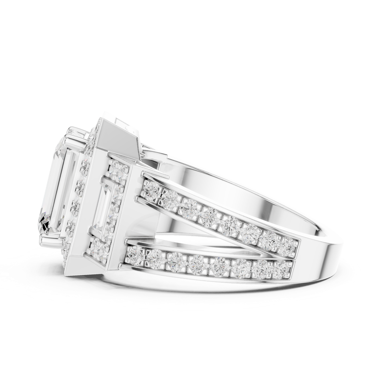 Gold Ring DDLR-266, White Gold, view 3