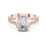 Gold Ring DDLR-183, Rose Gold, view 4