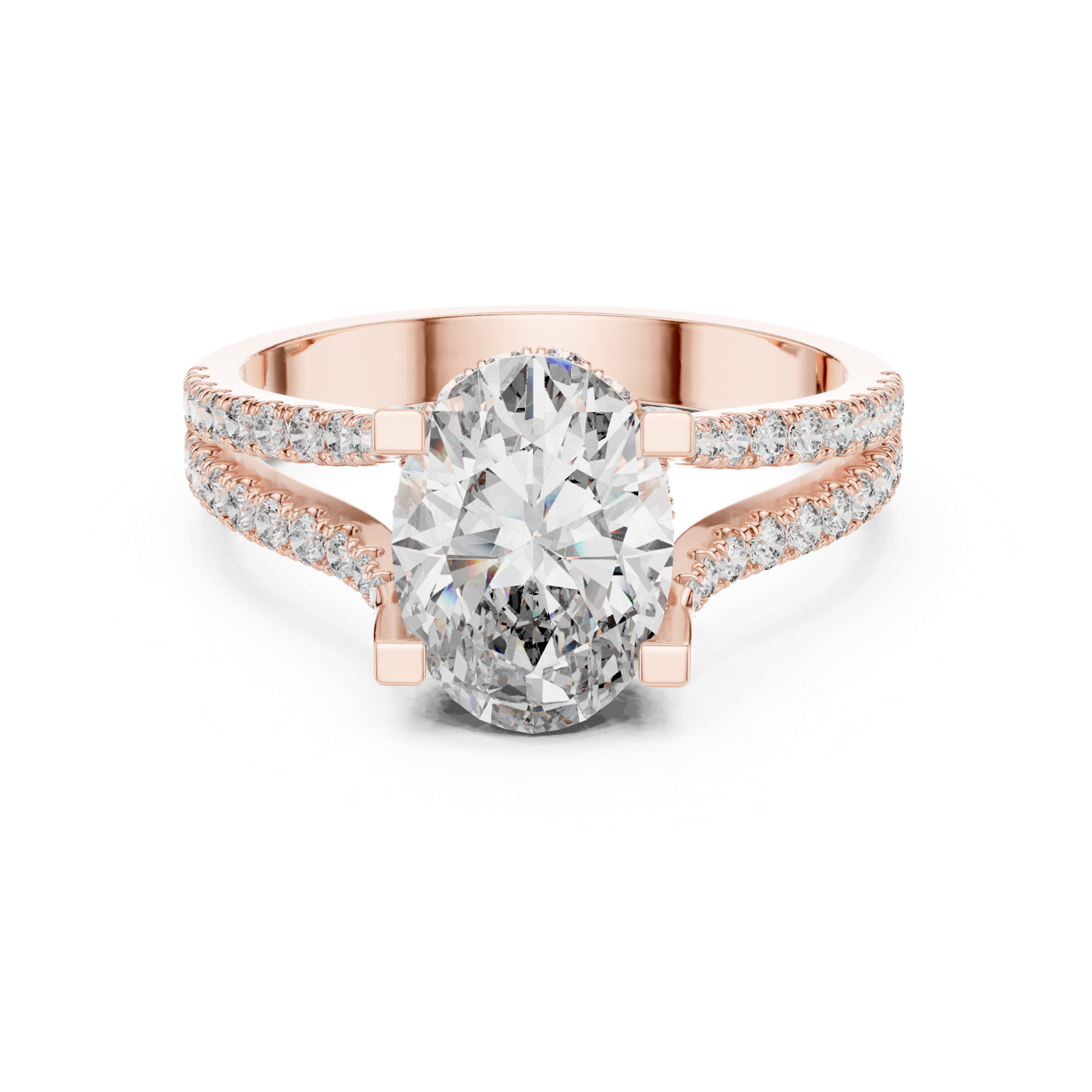 Gold Ring DDLR-183, Rose Gold, view 4