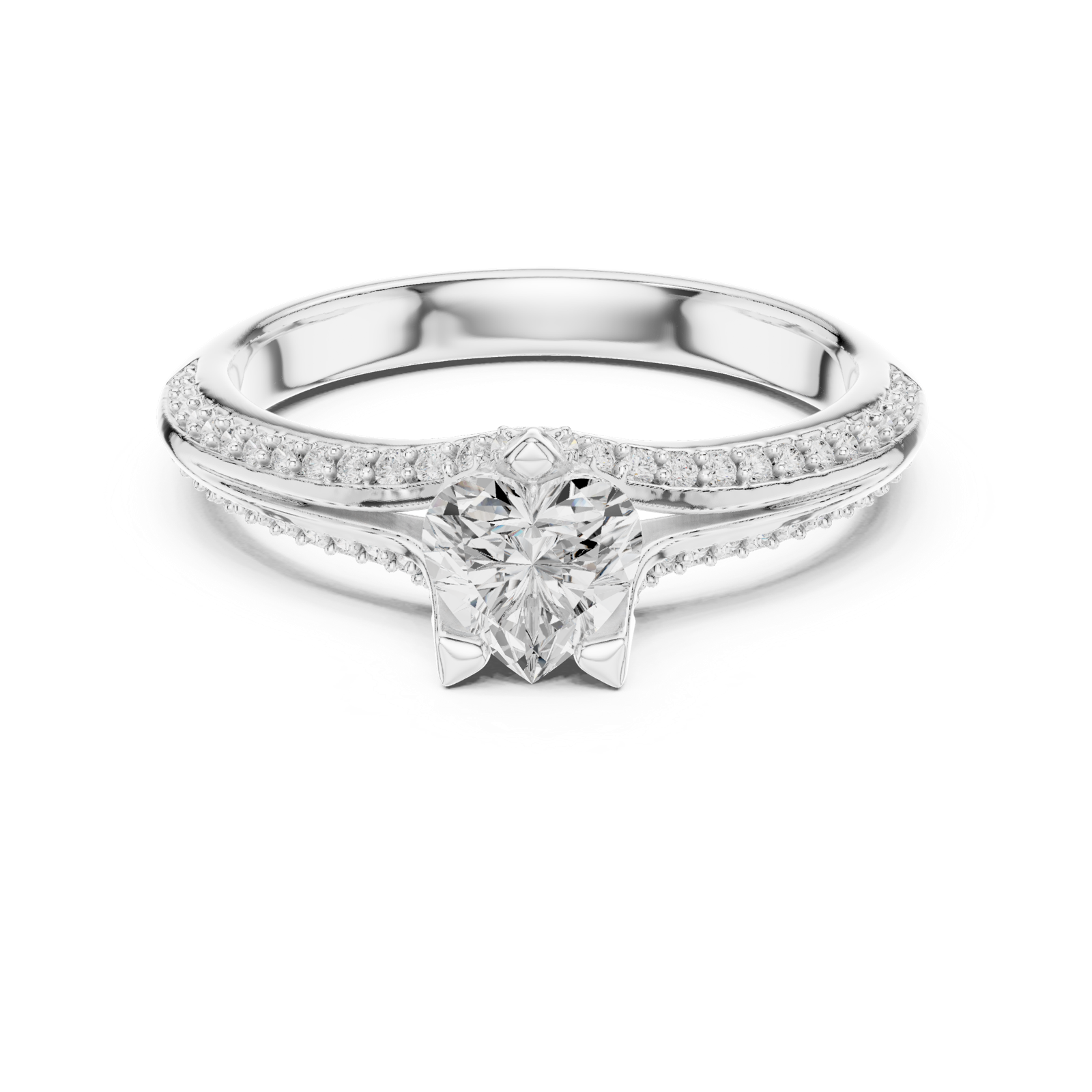 Gold Ring LR-0278, White Gold