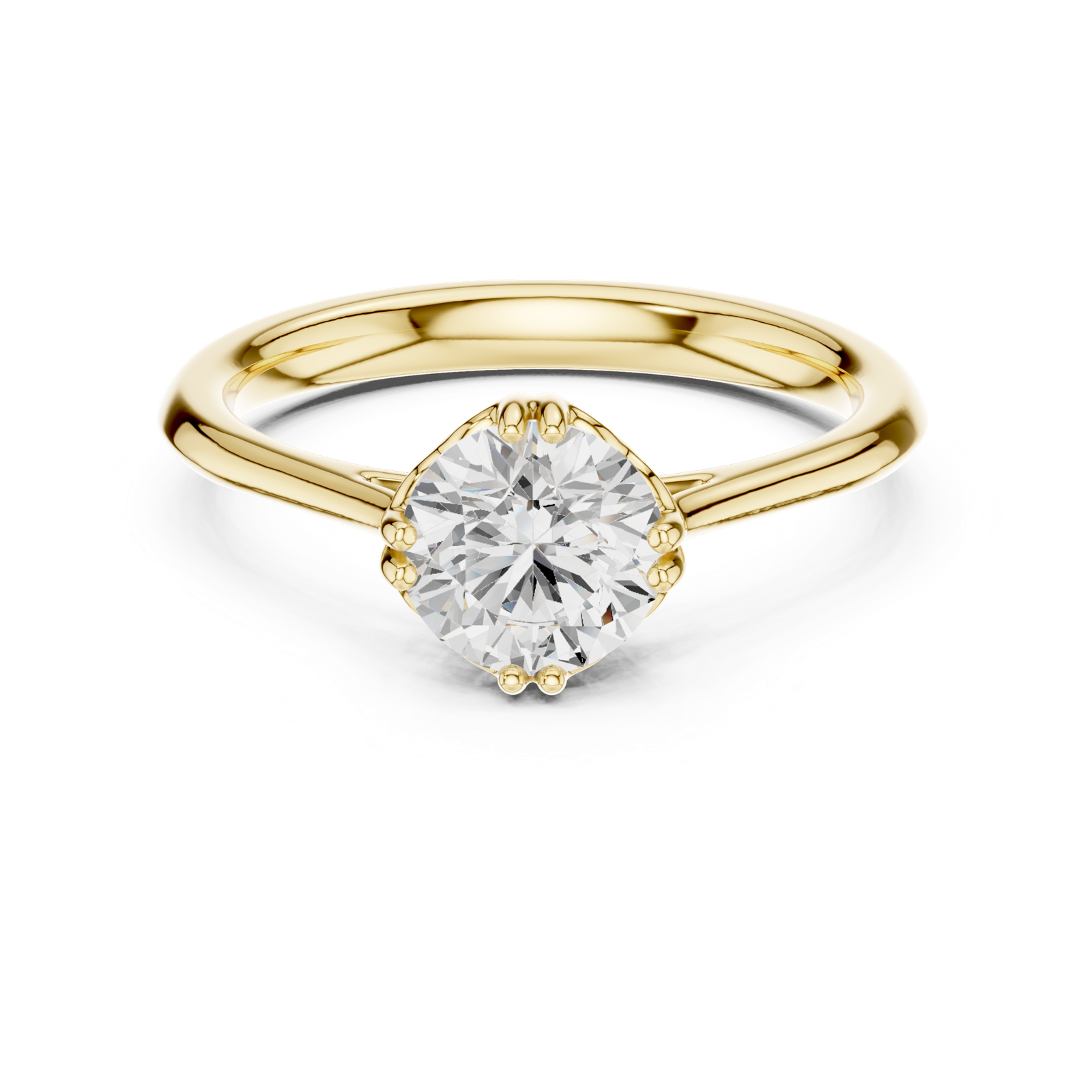 Gold Ring DDLR-552, Yellow Gold, view 4