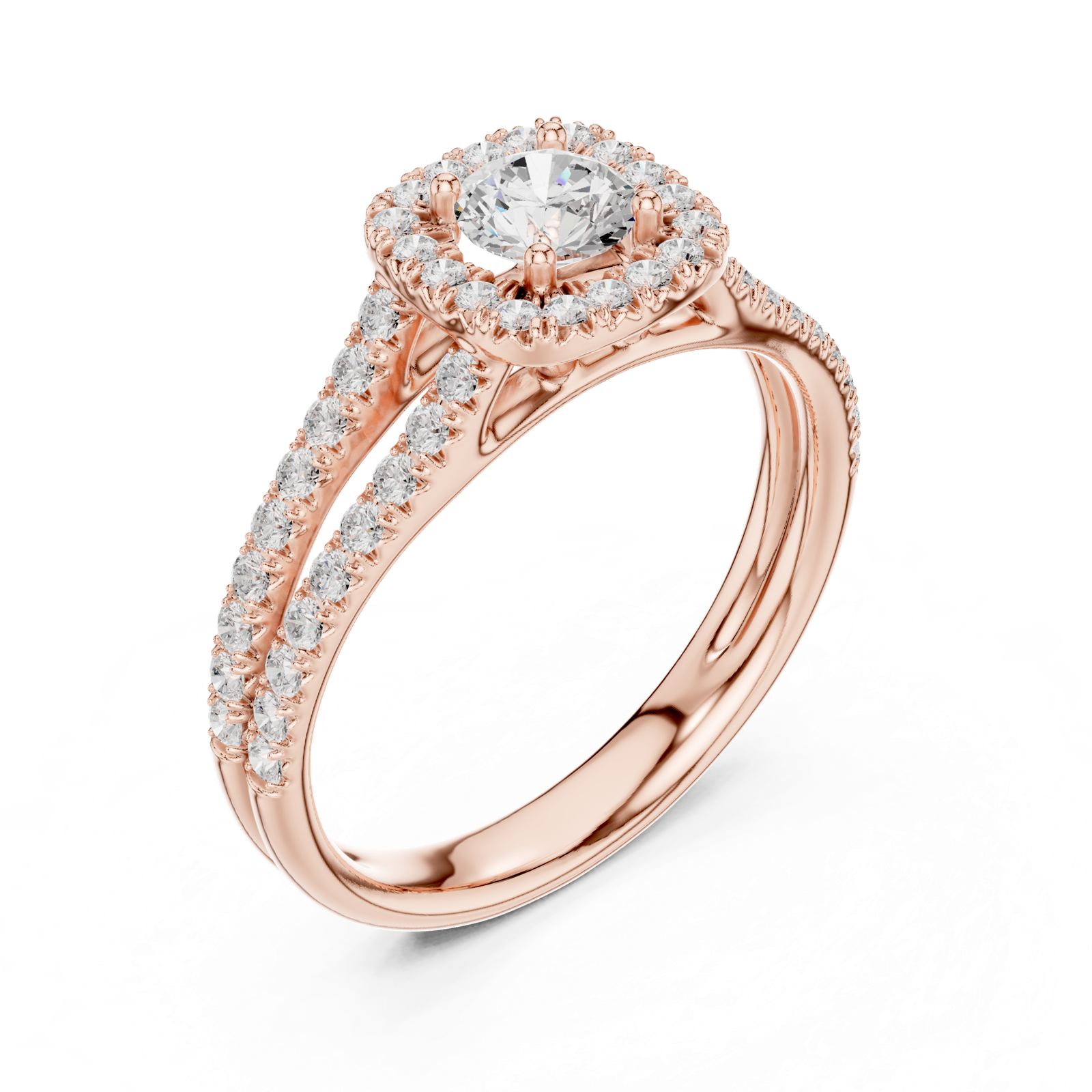 Gold Ring LR-0217, Rose Gold, view 2