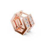 Gold Earrings 9-10118E, Rose Gold, view 1