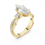 Gold Ring DDLR-1035, Yellow Gold, view 2