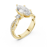 Gold Ring DDLR-1035, Yellow Gold, view 2