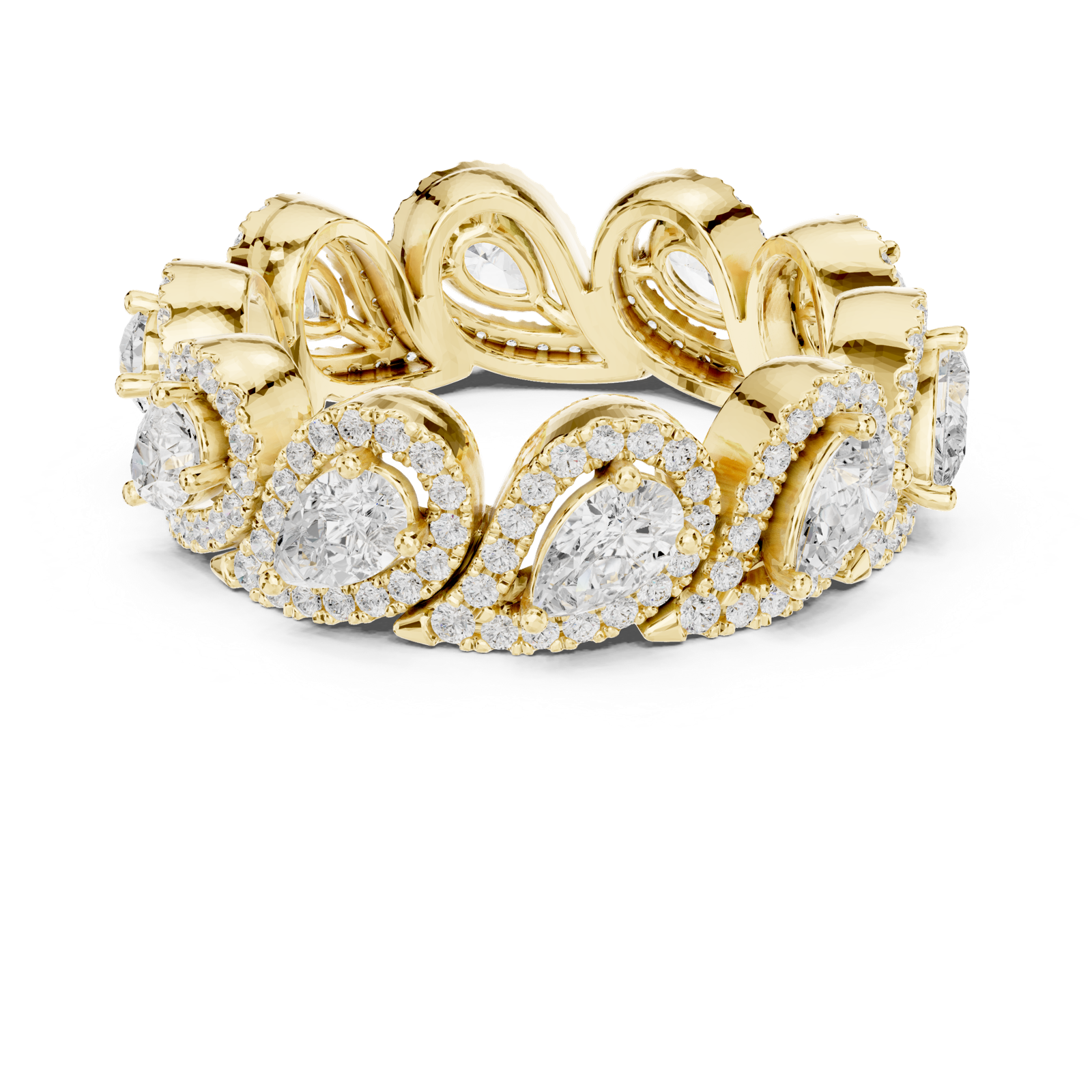 Gold Ring DDLR-306, Yellow Gold, view 4