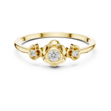 Gold Ring DR-6261, Yellow Gold, view 4