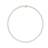 14K Solid Gold Lab Diamond Tennis Necklace, Yellow Gold, view 1