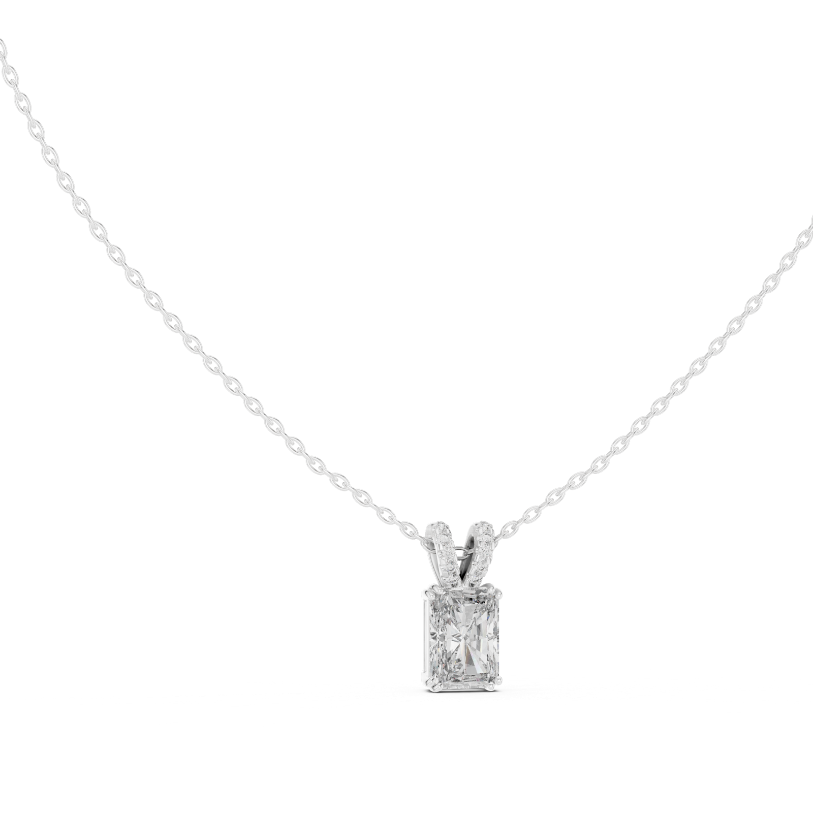 Gold Pendant GPD-0026, White Gold, view 1