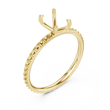 Gold Jewelry L36-15, Radiant center stone, Yellow Gold, view 2