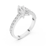 Gold Ring HLR-48, White Gold, view 2