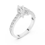 Gold Ring HLR-48, White Gold, view 2