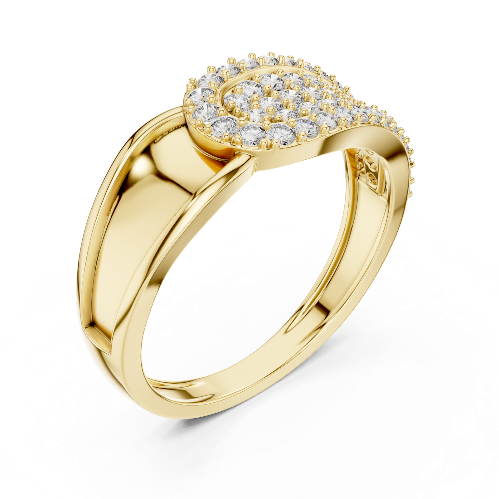 Gold Ring LR-01 (5), Yellow Gold, view 2