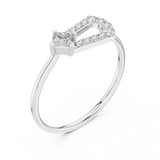 Gold Ring HLR-195, White Gold, view 2