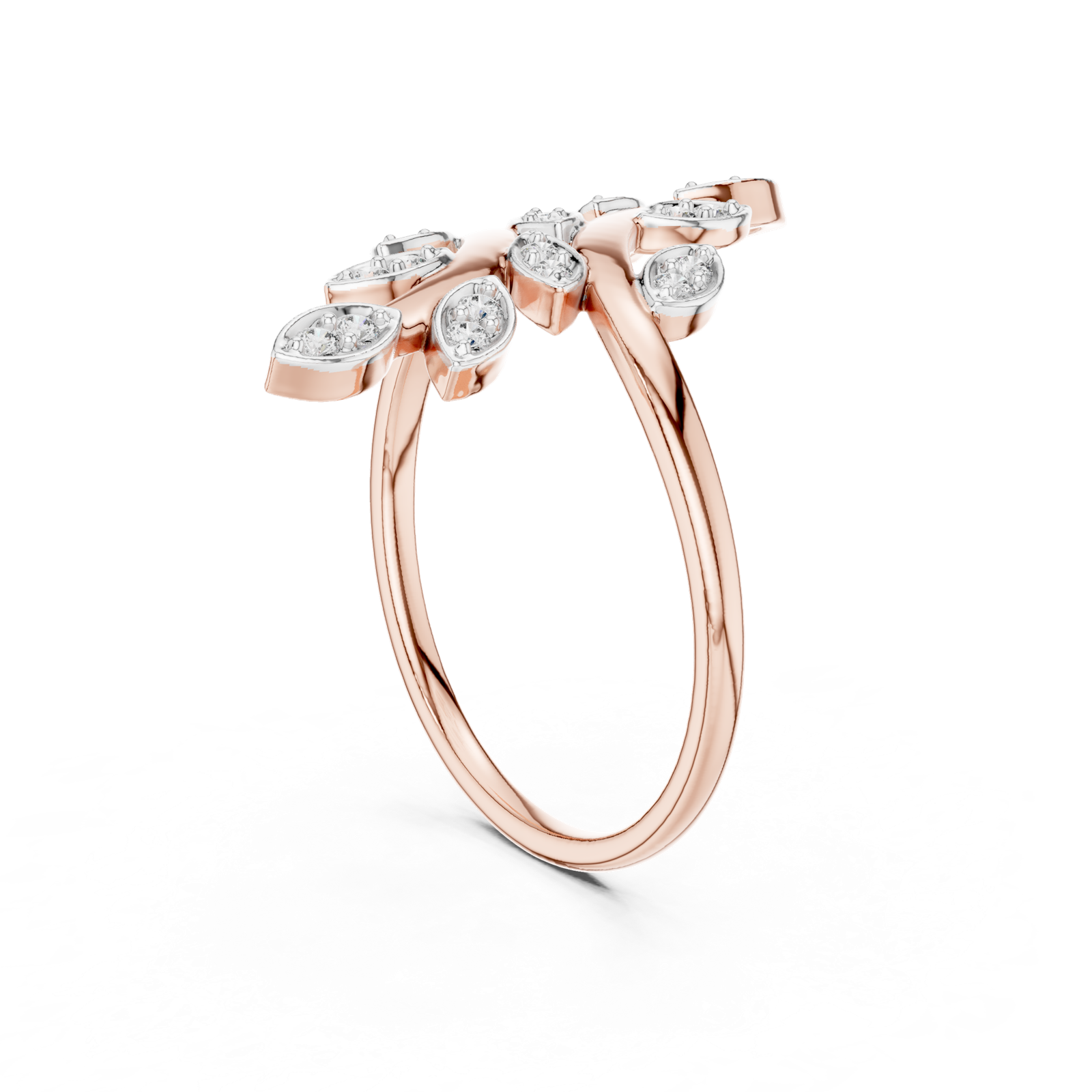 Gold Ring 12-10066@L, Rose Gold, view 1