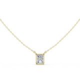 Gold Jewelry DDPS-001, Radiant center stone, Yellow Gold